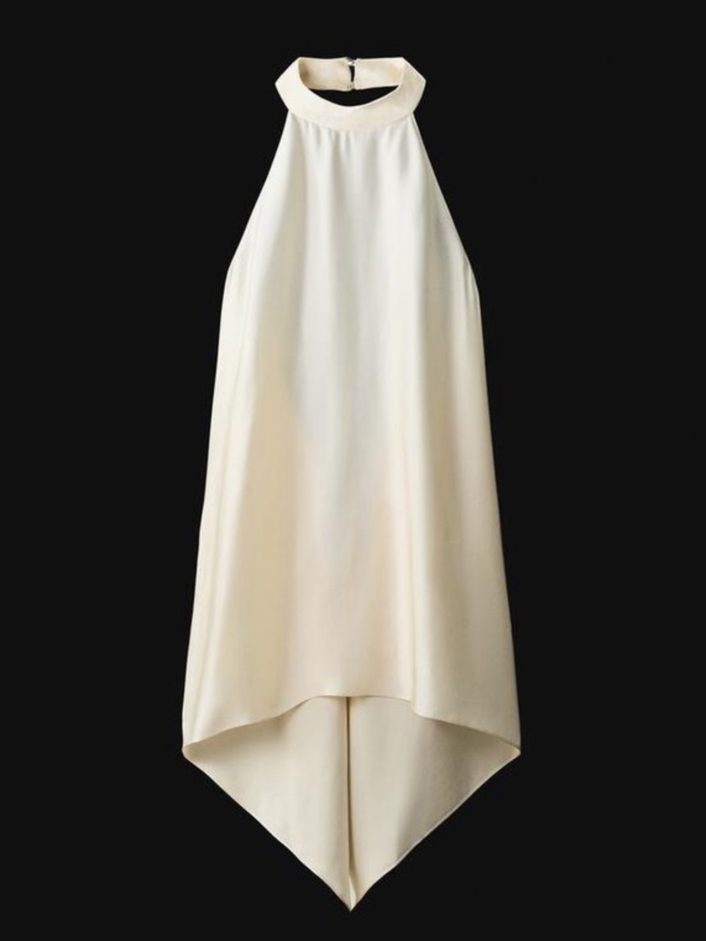 NWT Zara ZW Collection Open-Back Halter Top Ivory Size M 1087/100/741